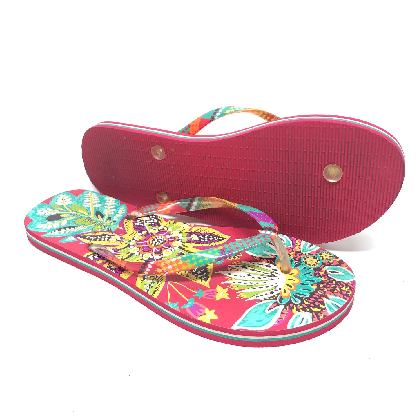 Multi-colored Sandals Flip Flops Vera Bradley, Size 9.5