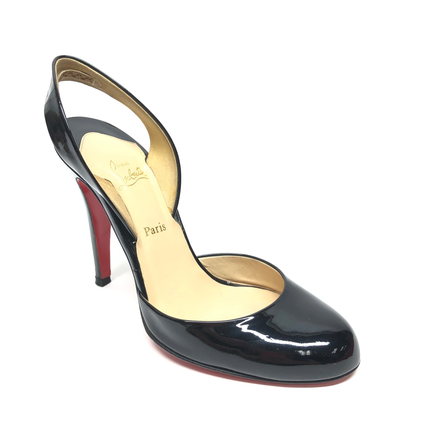 Black Sandals Luxury Designer Christian Louboutin, Size 5.5