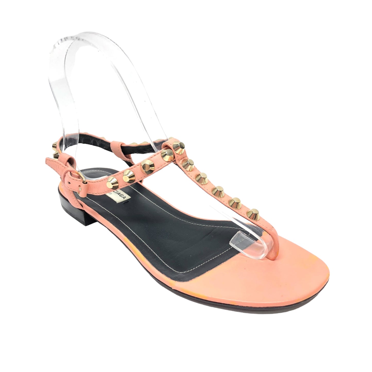 Peach Sandals Flats Balenciaga, Size 7