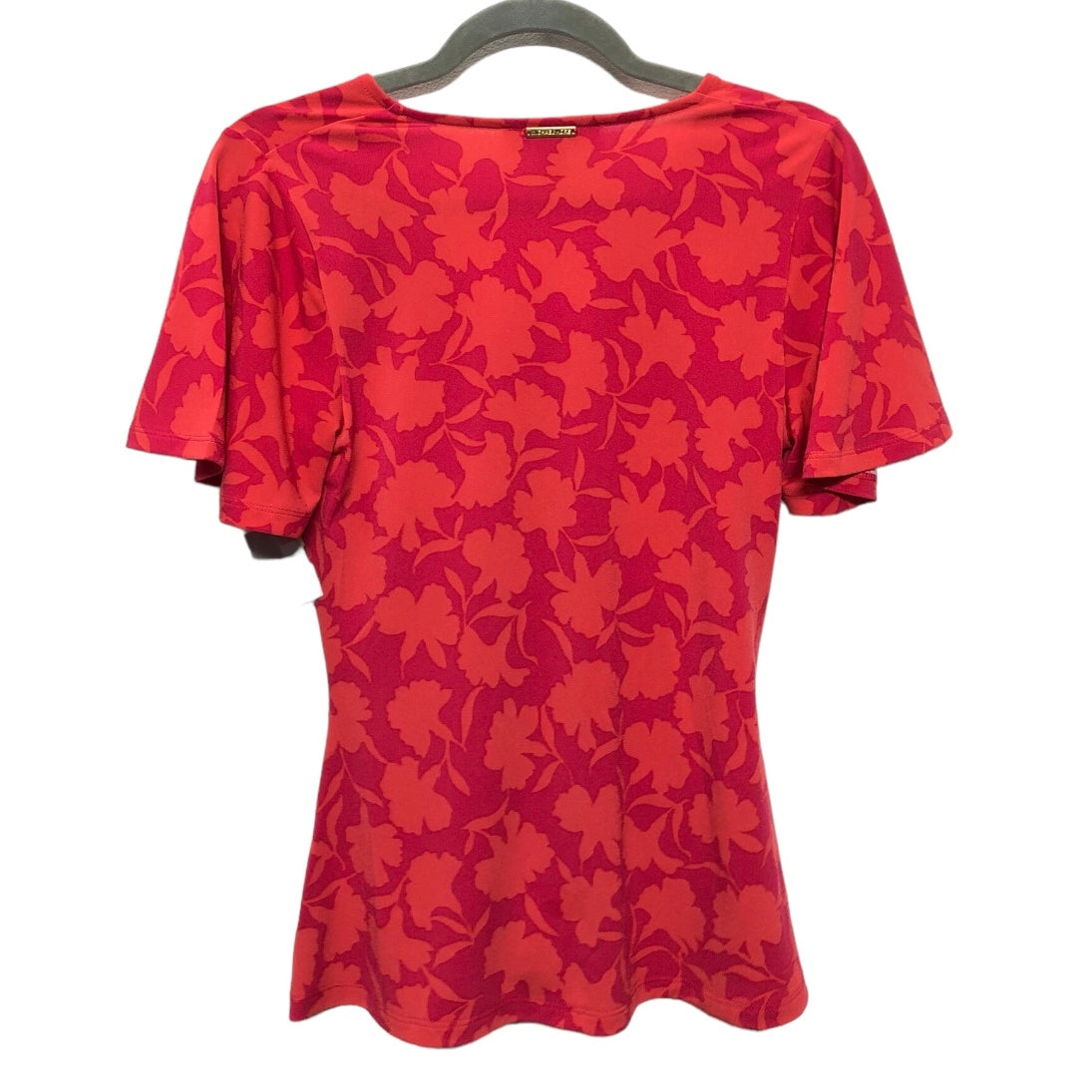 Pink & Red Top Short Sleeve Michael By Michael Kors, Size S