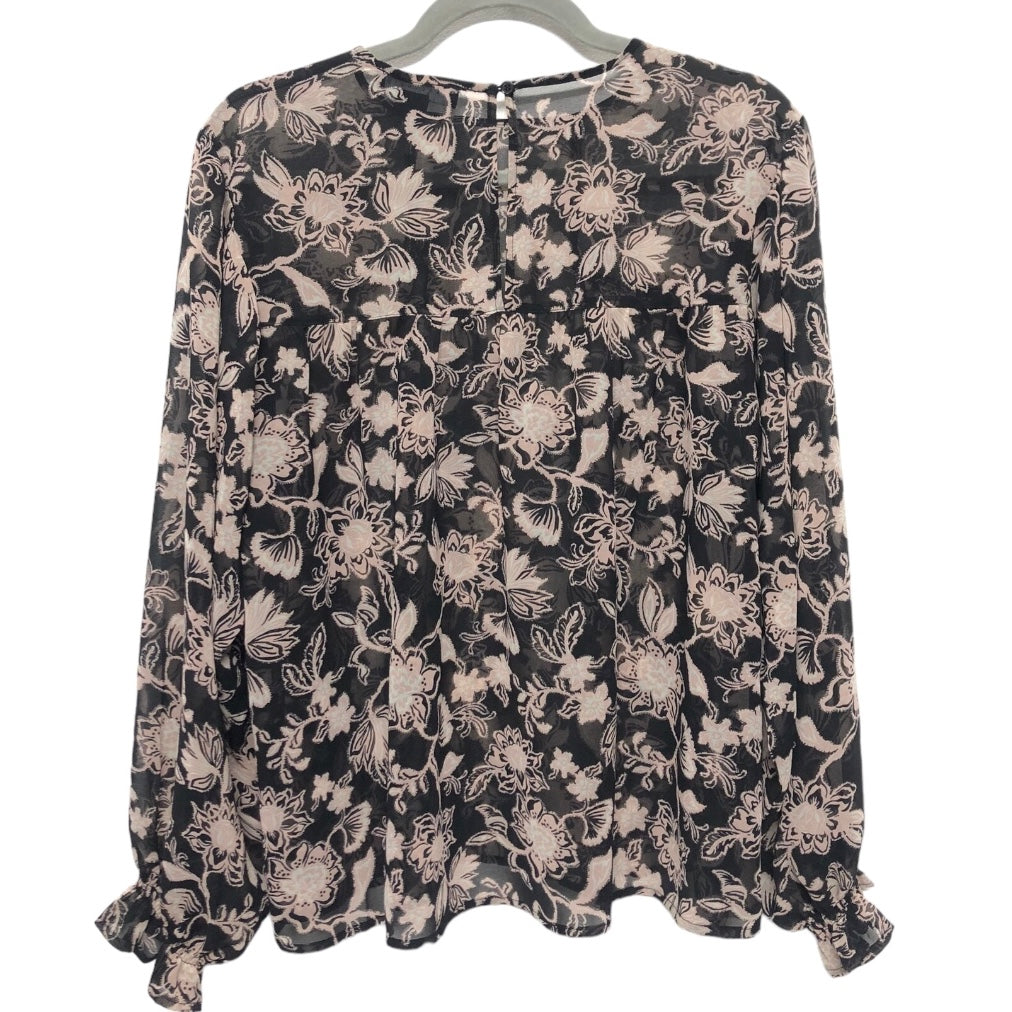 Black & Cream Blouse Long Sleeve Sanctuary, Size Xs