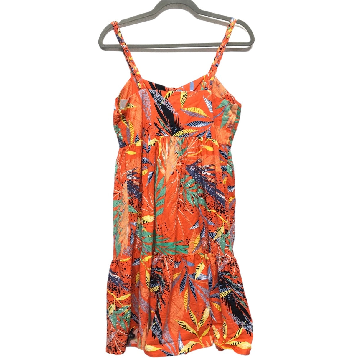 Orange Dress Casual Short Beachlunchlounge, Size S