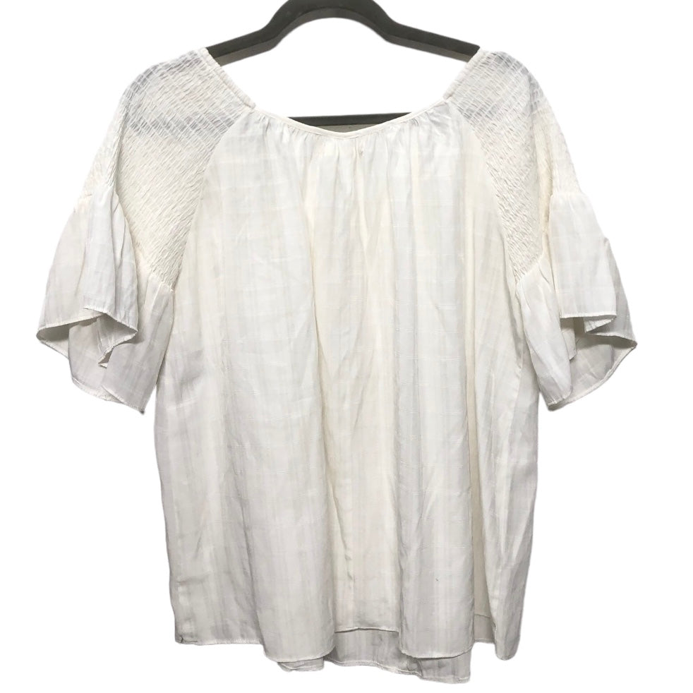 Ivory Blouse Short Sleeve Mustard Seed, Size S