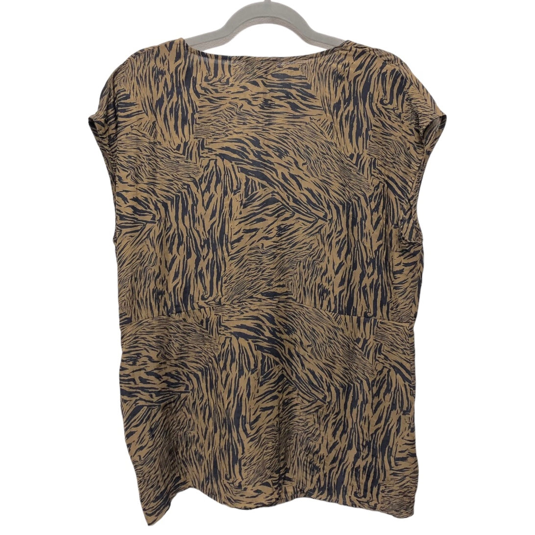 Top Sleeveless By Halogen In Animal Print, Size: Xl