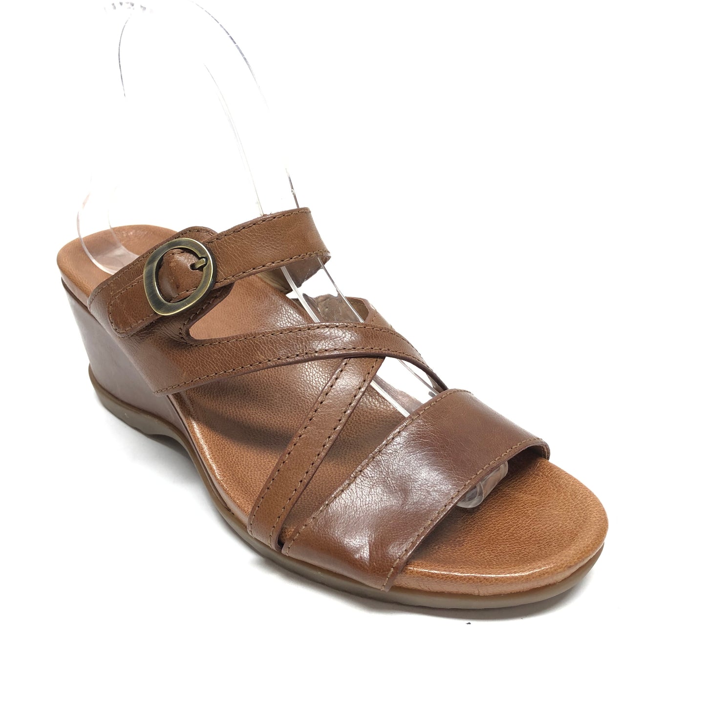 Sandals Heels Wedge By Dansko In Brown, Size: 8