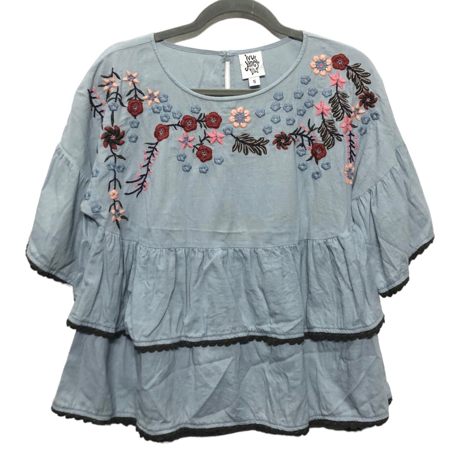 Tunic Short Sleeve By Ivy Jane In Blue, Size: S