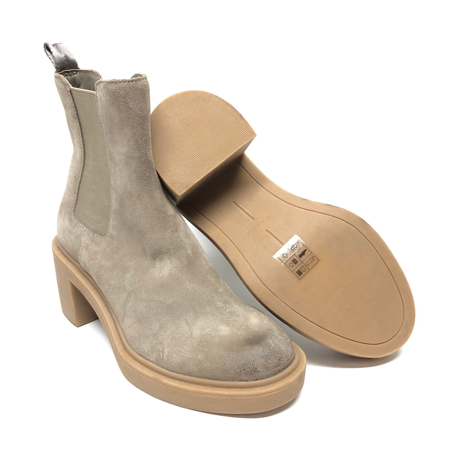 Boots Ankle Heels By Dolce Vita In Taupe, Size: 6.5