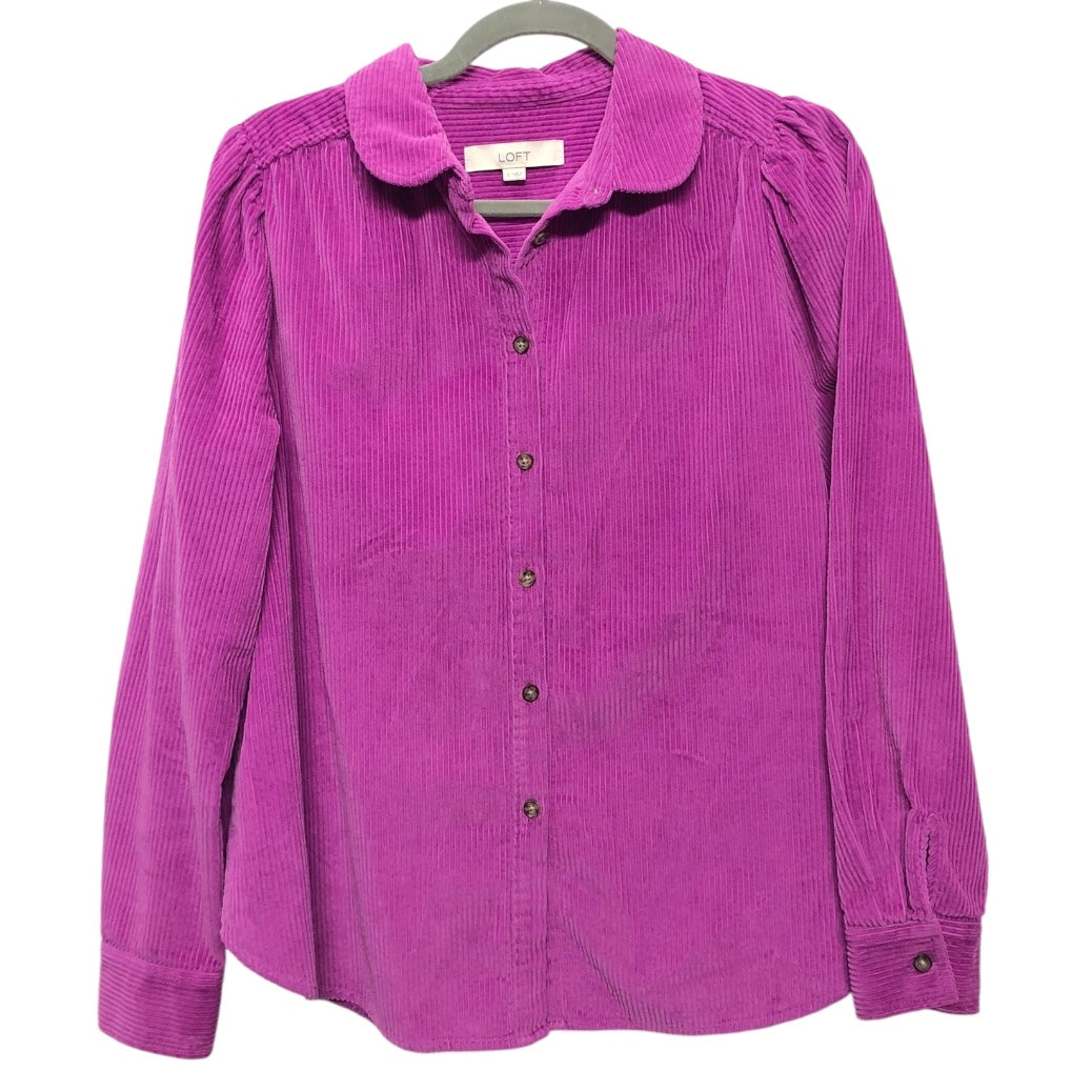 Jacket Shirt By Loft In Pink, Size: S