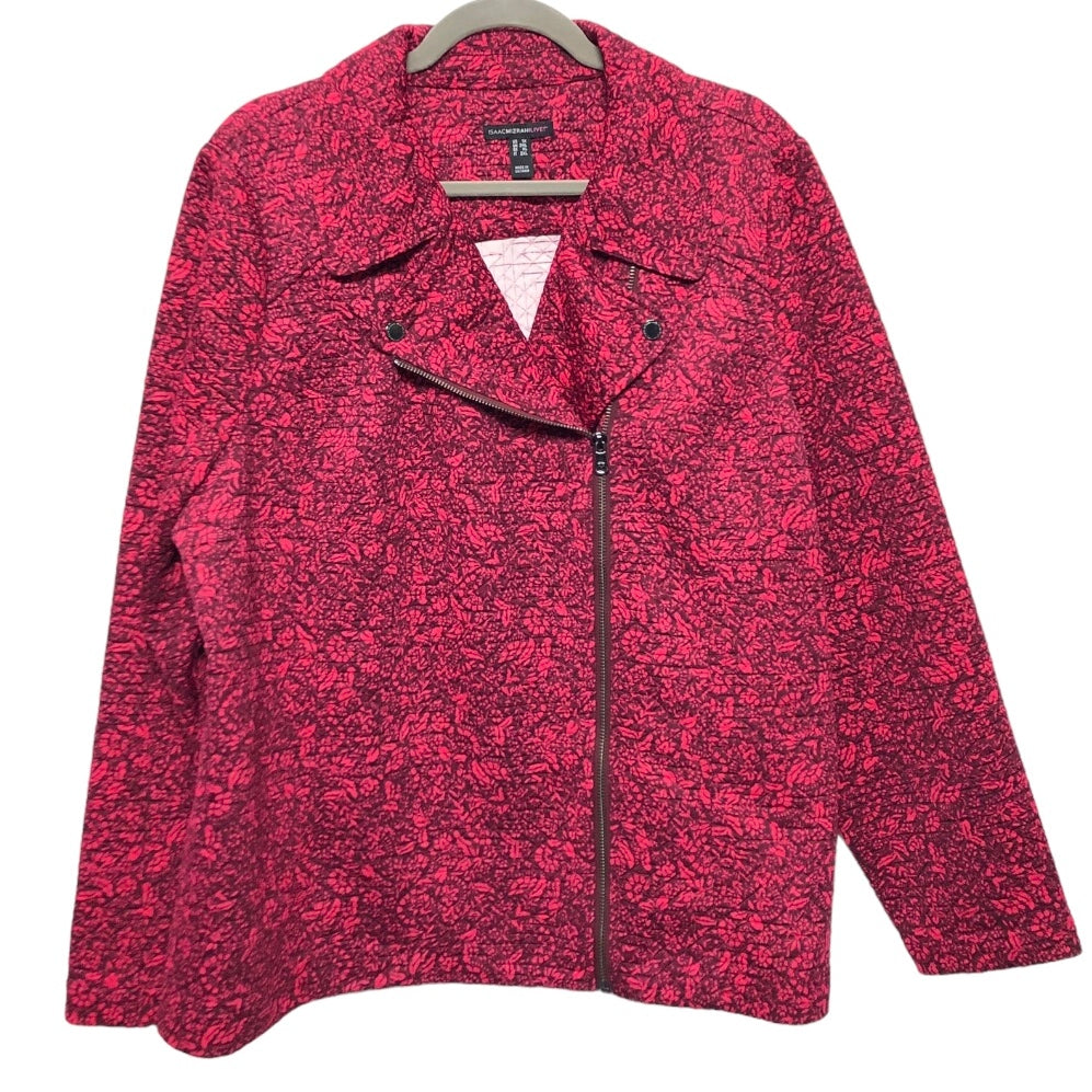 Jacket Other By Isaac Mizrahi Live Qvc In Pink & Red, Size: 1x