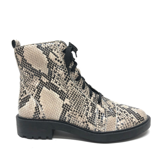 Boots Combat By Linea Paolo In Snakeskin Print, Size: 8