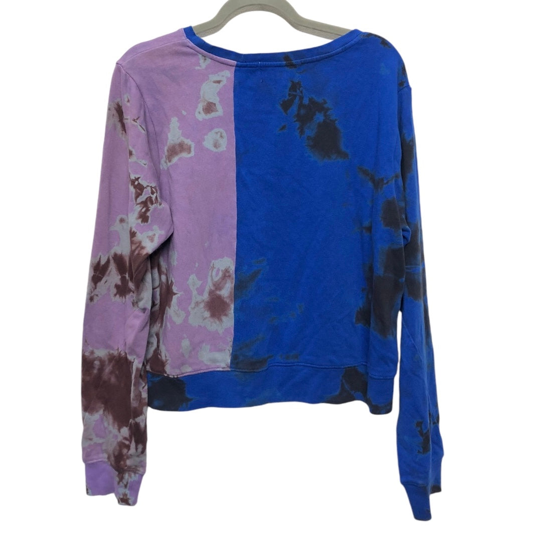 Sweatshirt Crewneck By Wildfox In Blue & Purple, Size: L