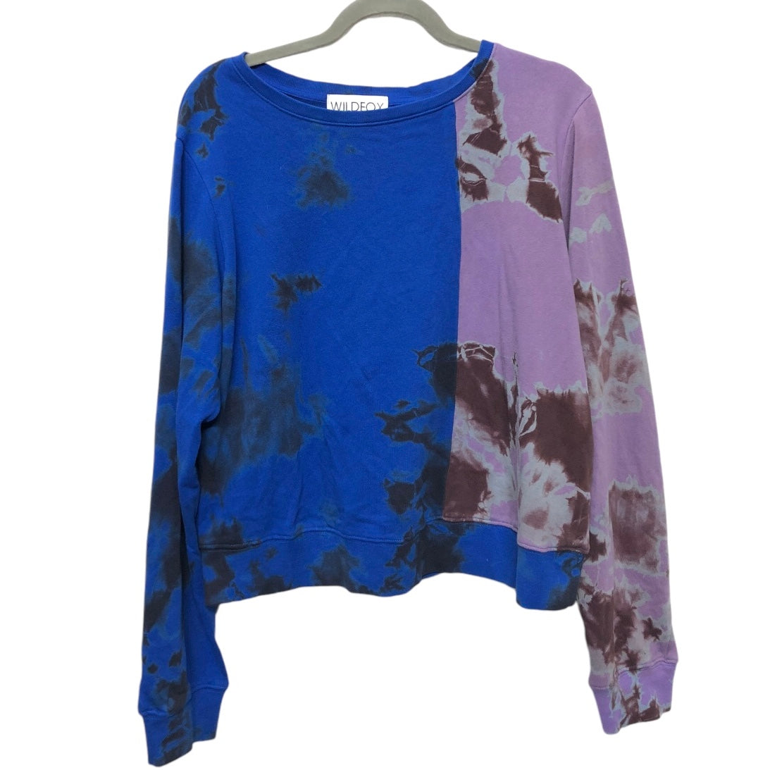 Sweatshirt Crewneck By Wildfox In Blue & Purple, Size: L