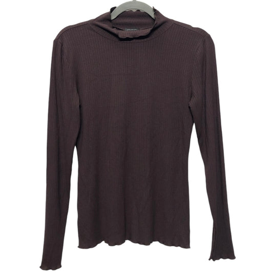 Top Long Sleeve By Ann Taylor In Brown, Size: S