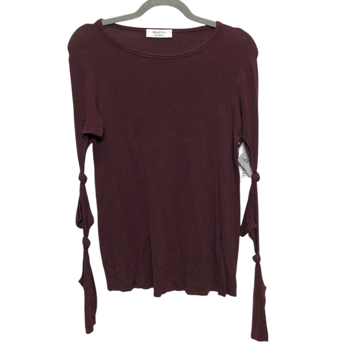 Top Long Sleeve Basic By Bailey 44 In Brown & Purple, Size: S