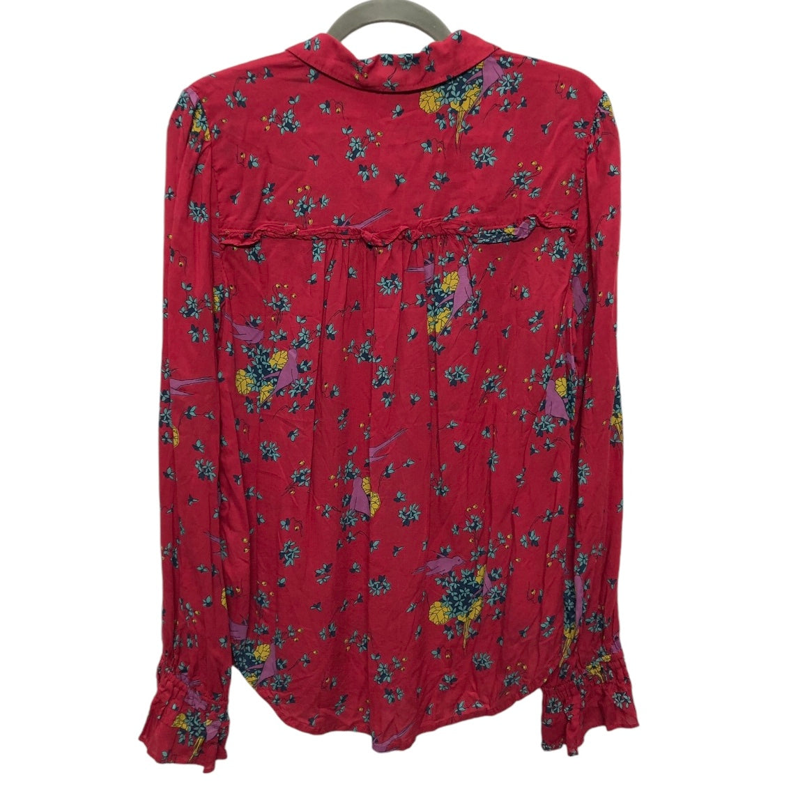 Blouse Long Sleeve By Maeve In Red, Size: 6