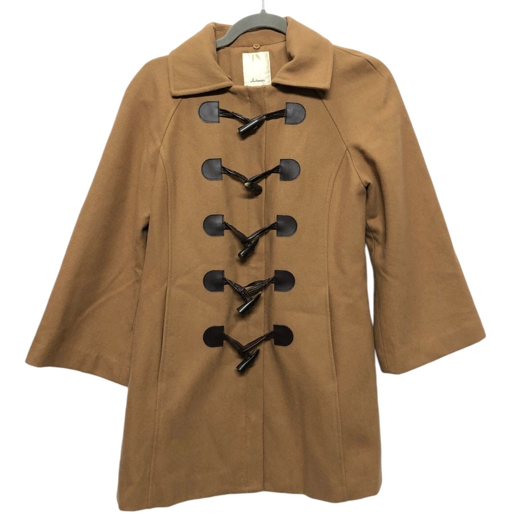 Coat Wool By Elevenses In Tan, Size: 2