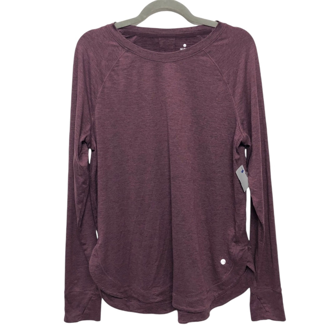 Athletic Top Long Sleeve Crewneck By Apana In Purple, Size: L