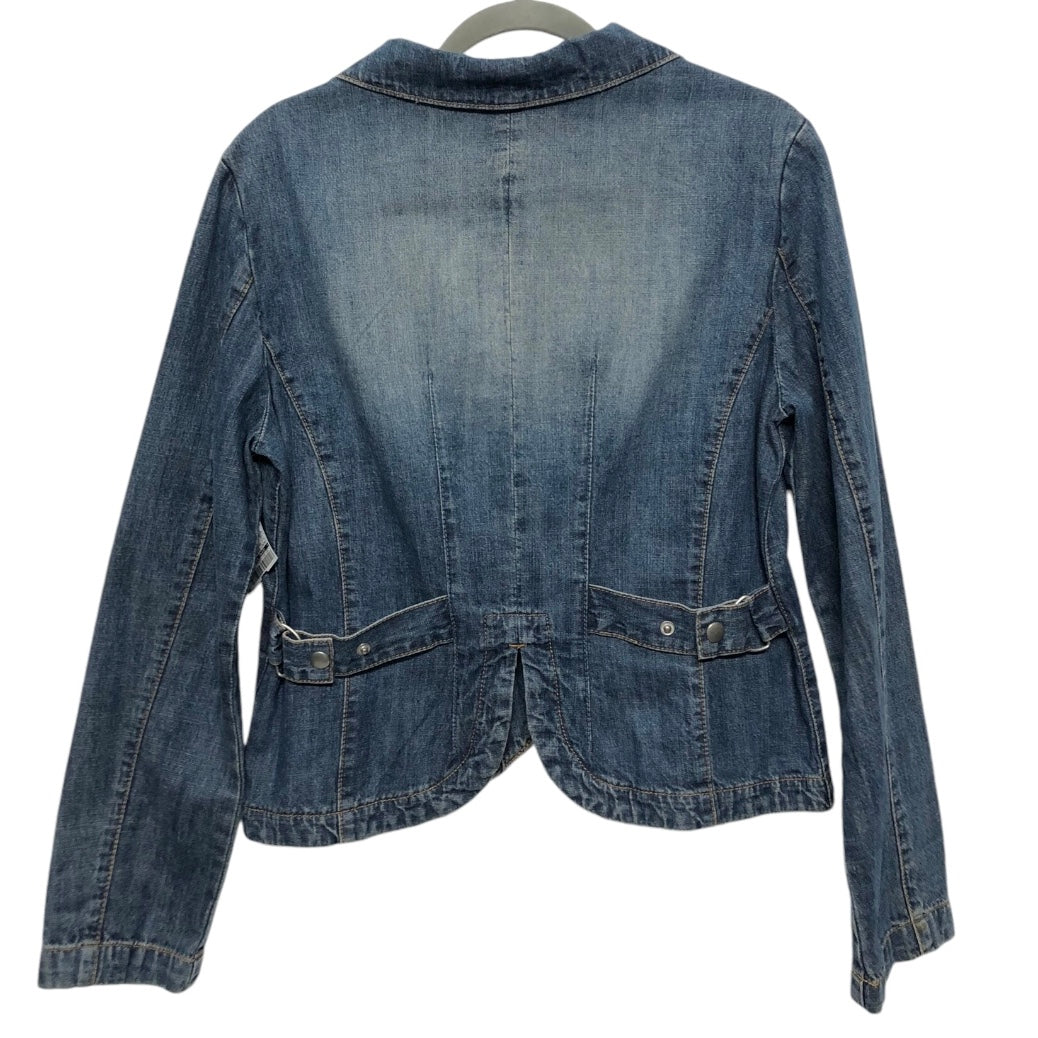 Jacket Denim By Clothes Mentor In Blue Denim, Size: M