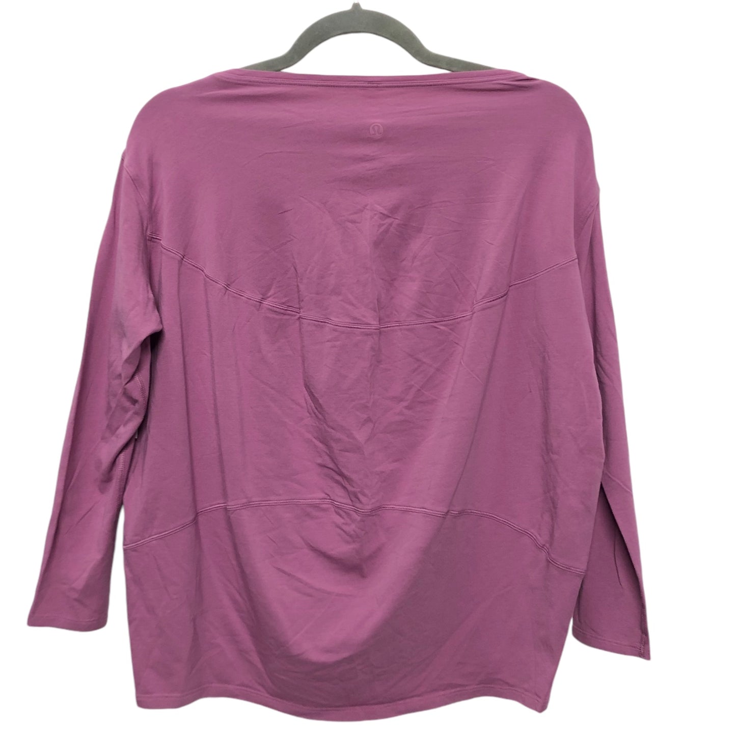 Athletic Top Long Sleeve Crewneck By Lululemon In Purple, Size: 4