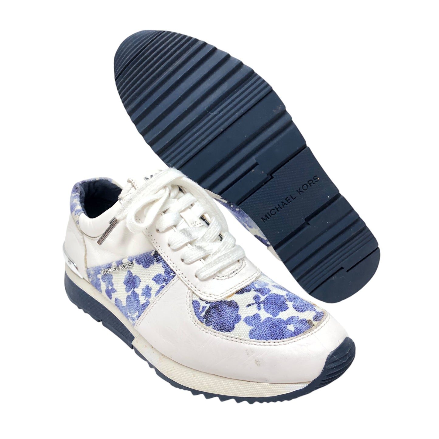 Shoes Sneakers By Michael By Michael Kors In Blue & White, Size: 8