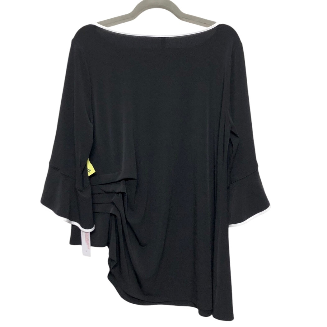 Tunic 3/4 Sleeve By Ic By Connie K In Black, Size: L