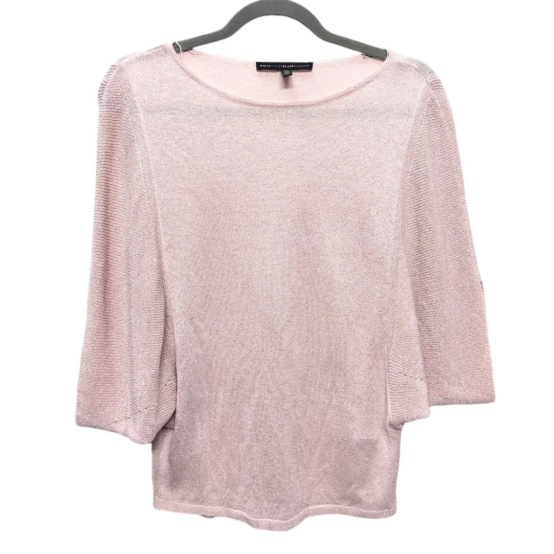 Sweater Short Sleeve By White House Black Market In Pink, Size: Xs