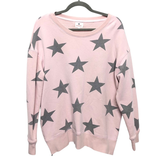 Sweatshirt Crewneck By Sundry In Pink, Size: L