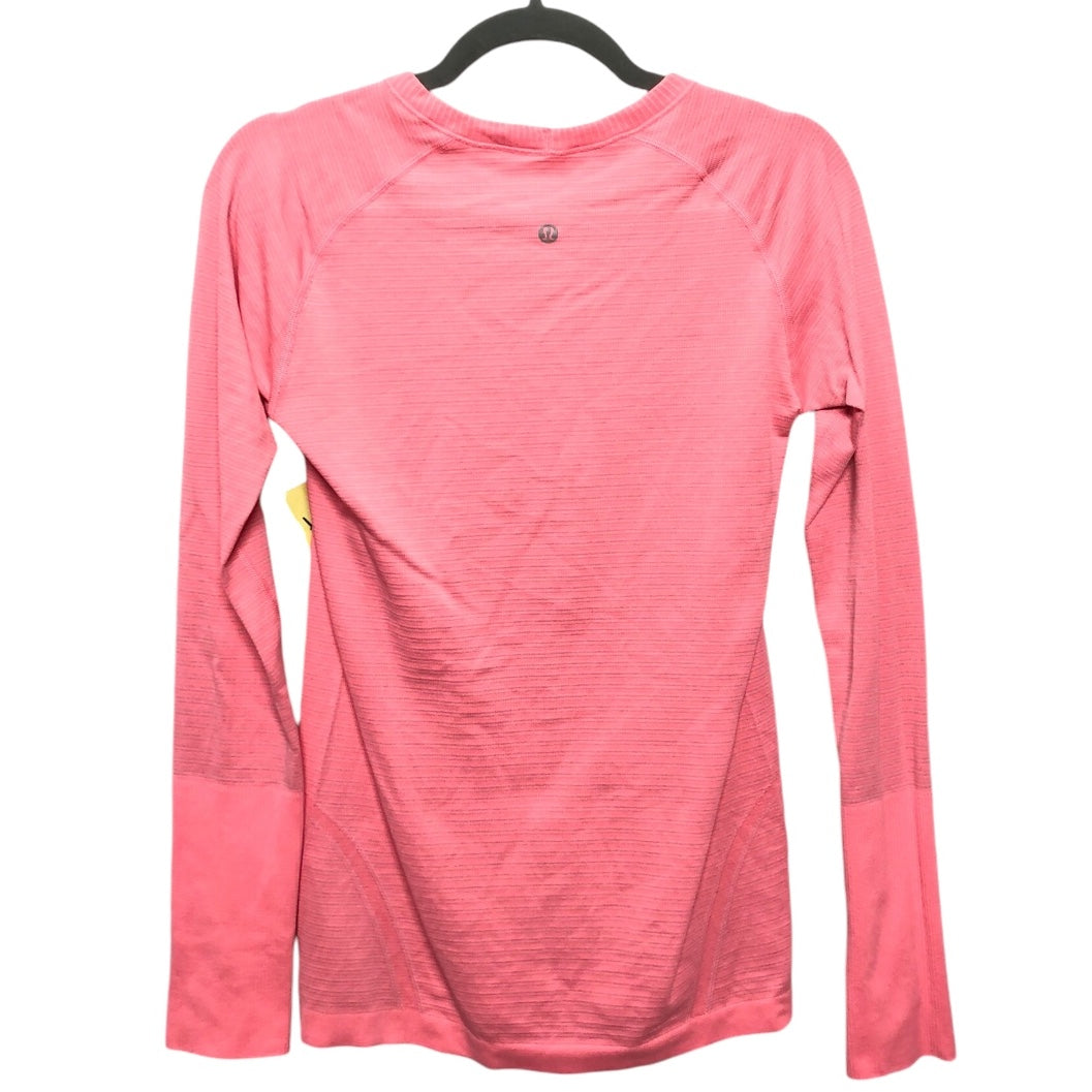 Athletic Top Long Sleeve Crewneck By Lululemon In Pink, Size: 8