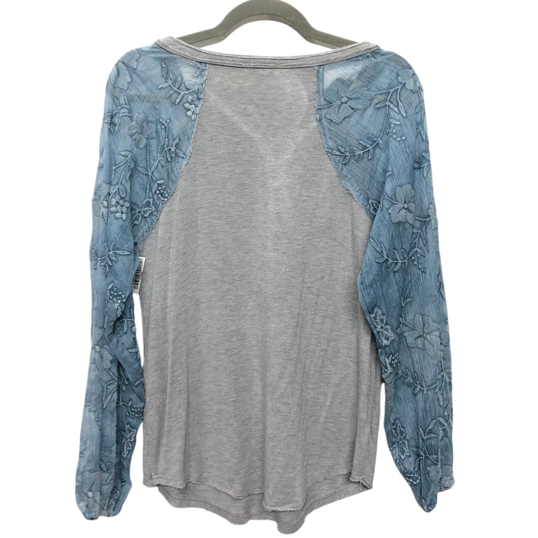 Top Long Sleeve By Sundance In Blue & Grey, Size: S