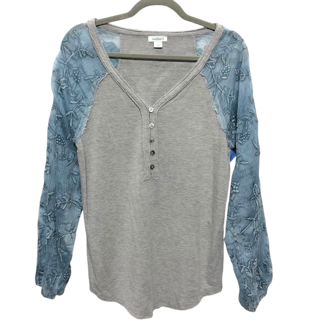 Top Long Sleeve By Sundance In Blue & Grey, Size: S