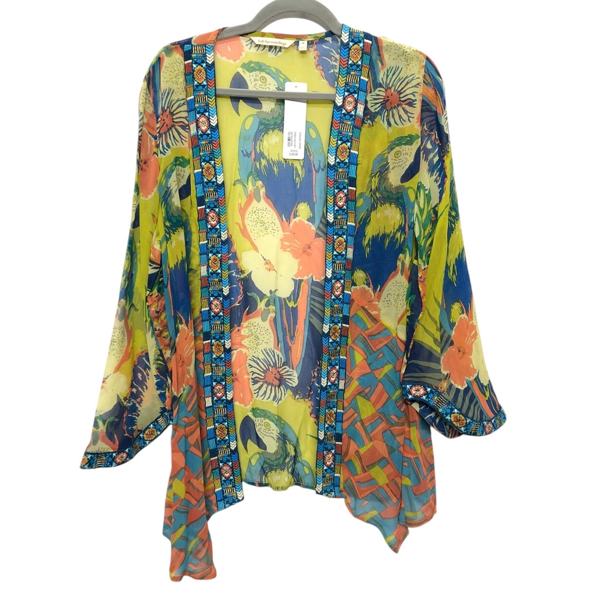 Swimwear Cover-up By Soft Surroundings In Tropical Print, Size: M