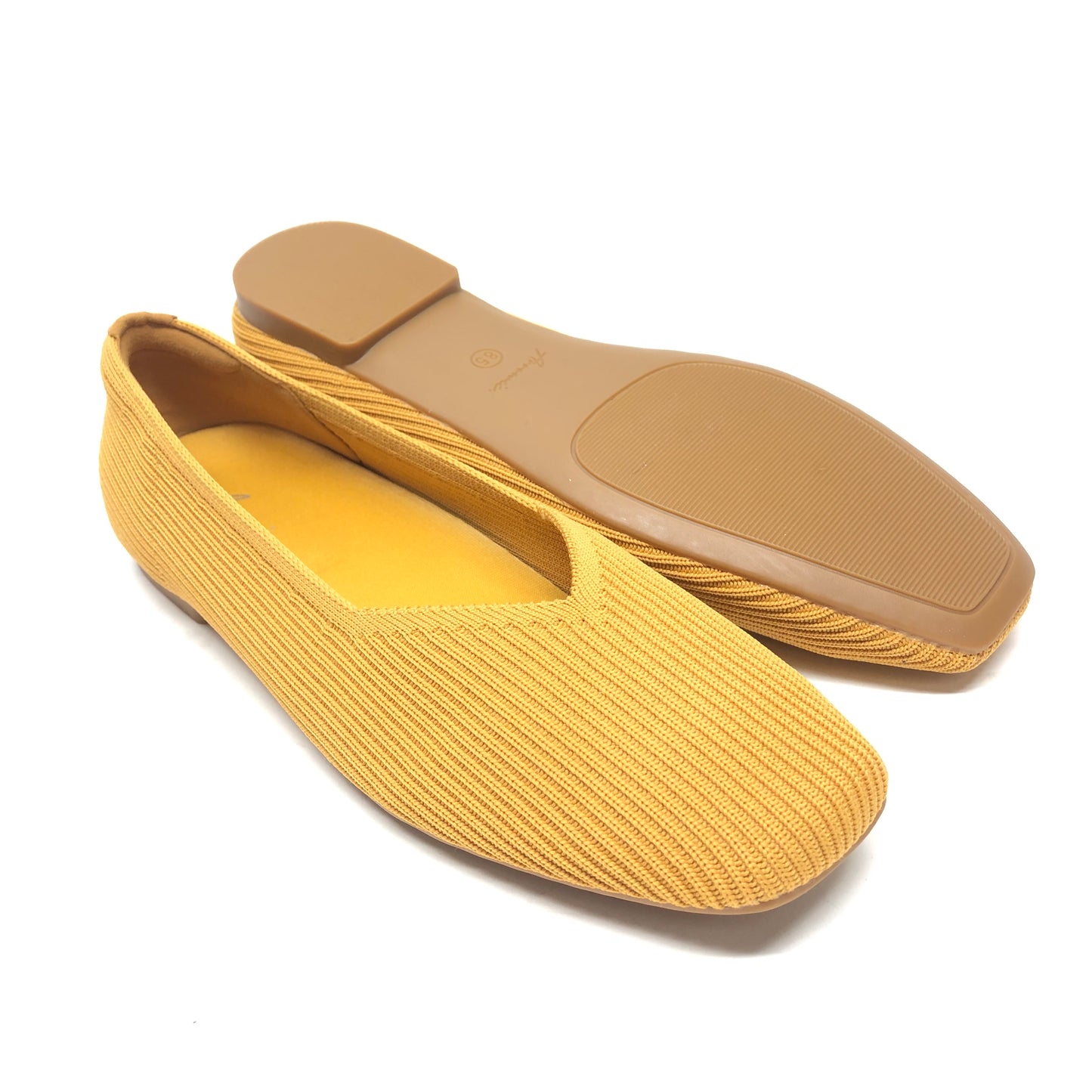 Shoes Flats By Clothes Mentor In Yellow, Size: 8.5