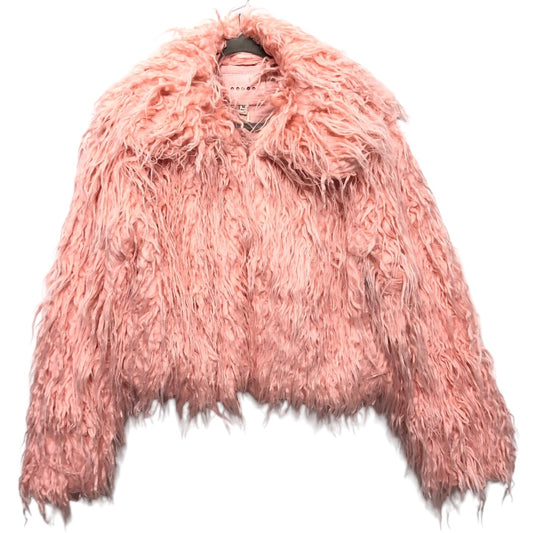 Jacket Faux Fur & Sherpa By Blanknyc In Peach, Size: M