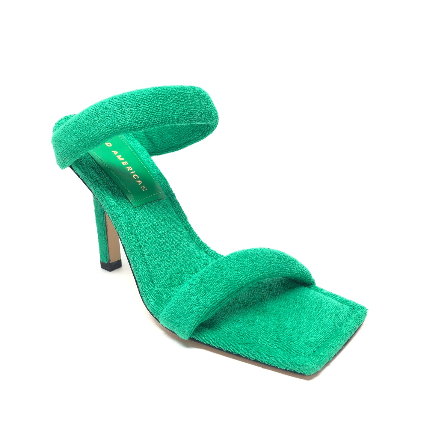 Sandals Heels Stiletto By Good American In Green, Size: 7