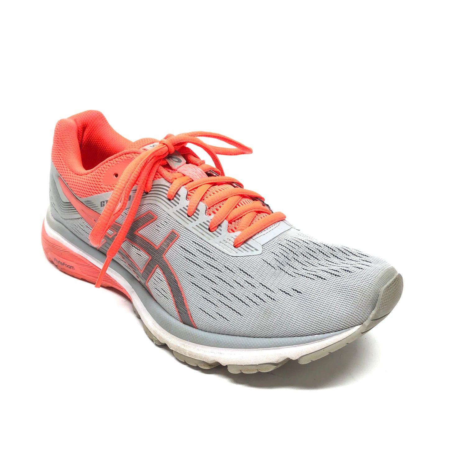 Shoes Athletic By Asics In Grey & Orange, Size: 9.5