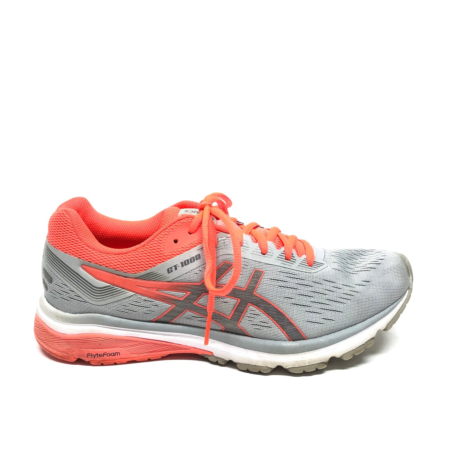 Shoes Athletic By Asics In Grey & Orange, Size: 9.5