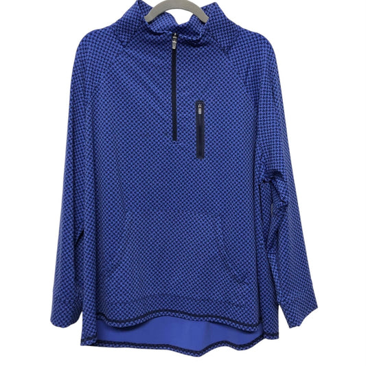 Athletic Top Long Sleeve Collar By Talbots In Blue, Size: 2x