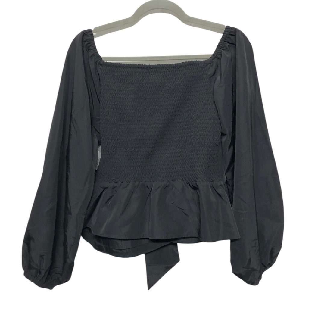 Blouse Long Sleeve By Express In Black, Size: M