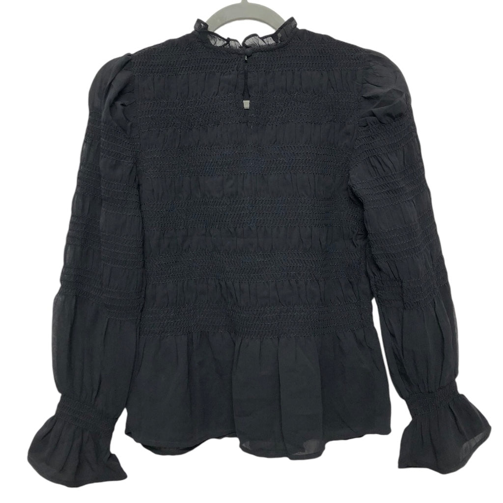 Blouse Long Sleeve By Express In Black, Size: S