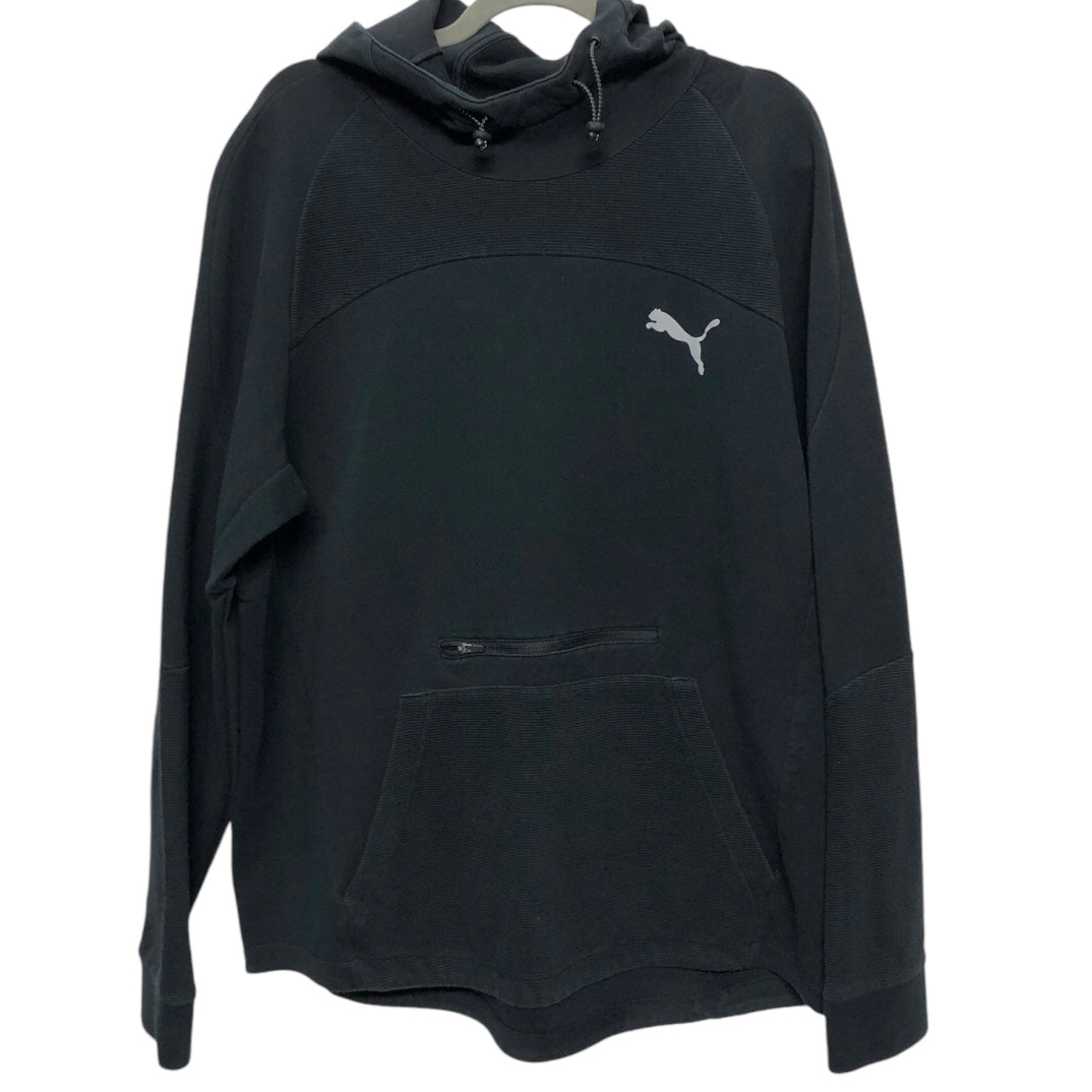 Athletic Sweatshirt Hoodie By Puma In Black, Size: Xl