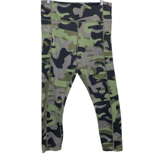 Athletic Leggings By Zyia In Camouflage Print, Size: 14