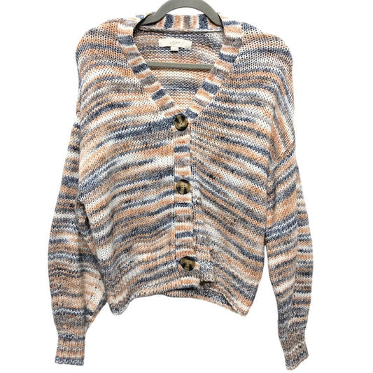 Sweater Cardigan By Loft In Blue & Orange, Size: S