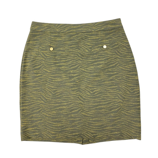 Skirt Mini & Short By Michael By Michael Kors In Gold & Green, Size: L