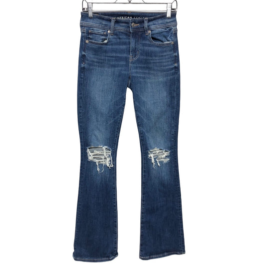 Jeans Flared By American Eagle In Blue Denim, Size: 2