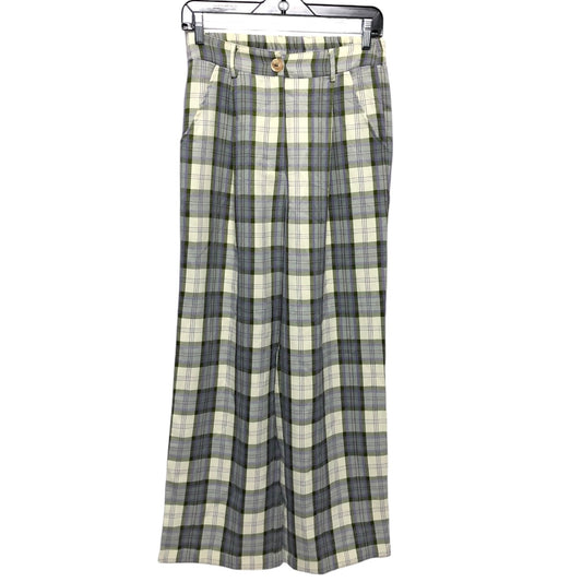 Pants Wide Leg By Listicle In Plaid Pattern, Size: S