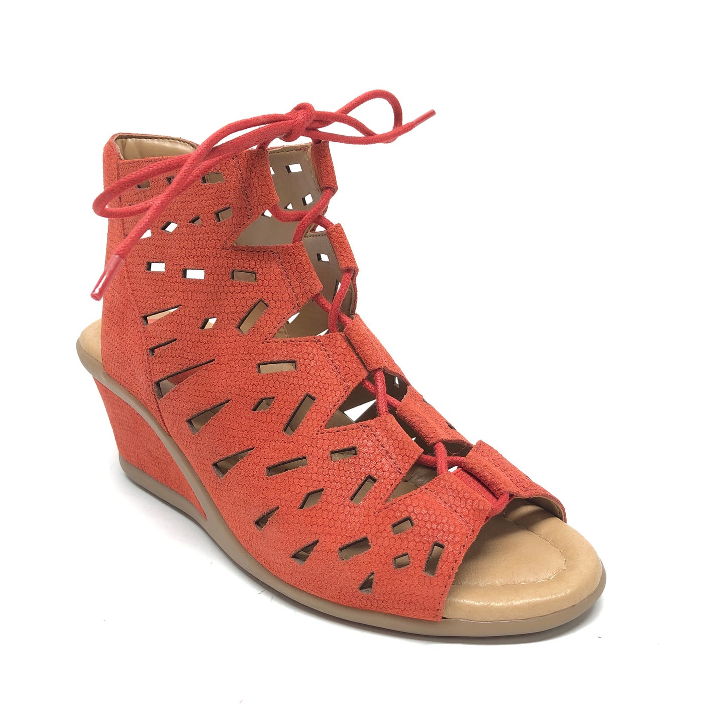 Shoes Heels Wedge By Earth In Orange, Size: 9