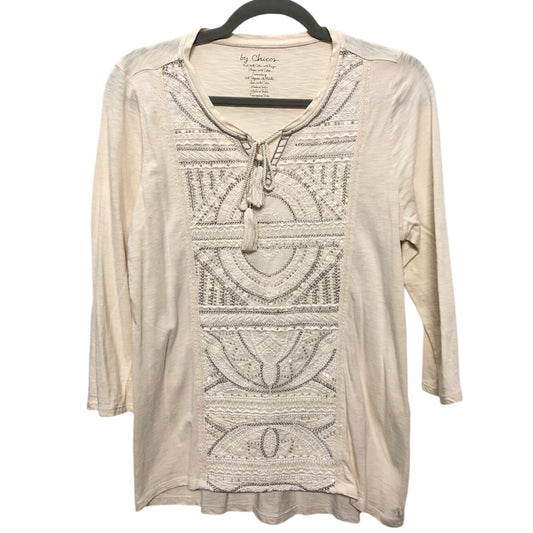 Top Long Sleeve By Chicos In Cream, Size: S