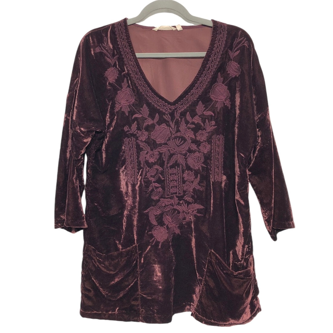 Tunic Long Sleeve By Soft Surroundings In Maroon, Size: M