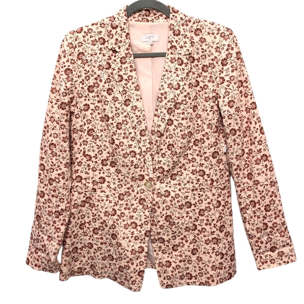 Blazer By Loft In Floral Print, Size: 4