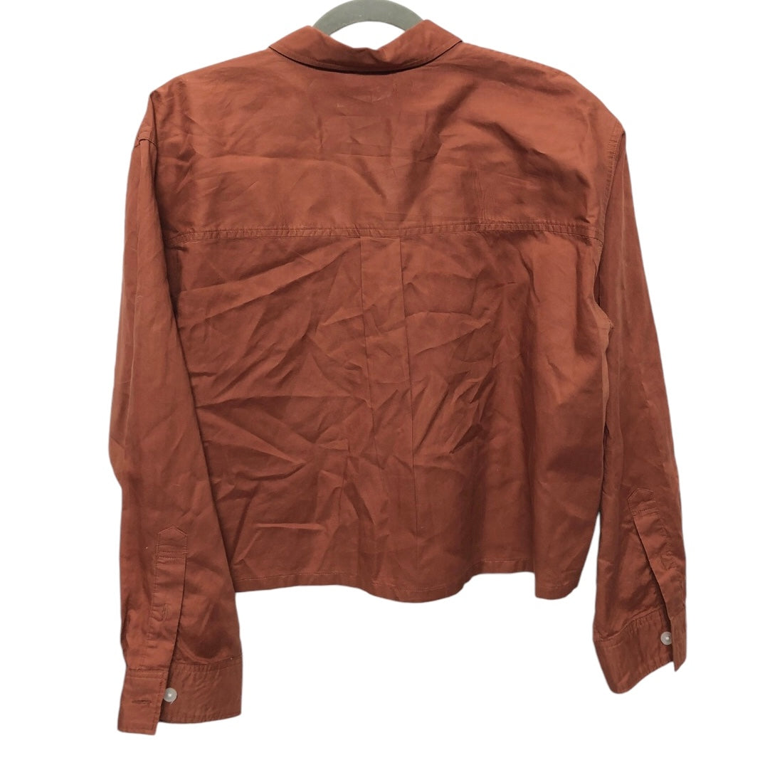 Top Long Sleeve By Everlane In Brown, Size: L